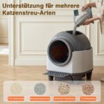 TRIUMPHKEY Самопочистваща котешка тоалетна XXL, 90 л, с приложение - Image 6