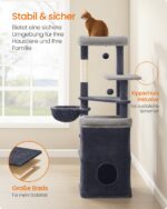 Feandrea котешка катерушка с 3 платформи и къщичка, висока 150 см - Image 6