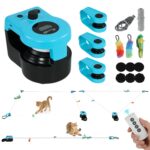 PawHut Интерактивна играчка за котки електрическа - Черен, 14,8Л x 11,7Ш x 10В см