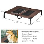 PawHut легло за кучета за големи породи 92 x 76 x 18 см кафяво - Image 7