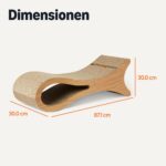 Amazon Basics Котешка драскалка с легло и играчка, 87,1×30×30 см, дървесен цвят - Бежов, 87,1 x 30 x 30 см - Image 5