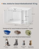 SONGMICS HOME шкаф за котешка тоалетна с бърз монтаж - Image 5