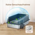 Zarler XXL тоалетна за котки от неръждаема стомана 70,6×50,8×32,8 см - Image 4
