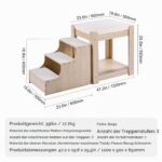 VEVOR Легло за кучета/котки със стълба и възглавница 120x50x65 см (Бежово) - Image 7