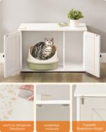 Feandrea Котешка къща, шкаф за котешка тоалетна с врати тип хамбар - Image 8