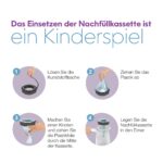 Litter Genie LitterLocker, 6 броя сменяеми касети с бариера срещу миризми - Лилав, 35 см - Image 4