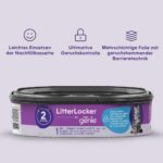 Litter Genie LitterLocker, 6 броя сменяеми касети с бариера срещу миризми - Лилав, 35 см - Image 2