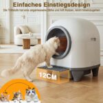 TRIUMPHKEY Самопочистваща котешка тоалетна XXL, 90 л, с приложение - Image 5