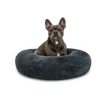 lionto Легло за кучета и котки Donut, Ø 70 см, Тъмносиво
