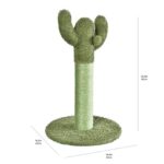 Amazon Basics Котешка катерушка с драскалка, кактус, 1 стълб, 65 см, зелено - Image 7