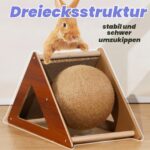 Niwaes Картонена драскалка за зайци с играчка 2 в 1 - Image 6