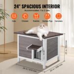 VEVOR дървена къщичка за котки за външна употреба - Image 6