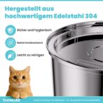 TOMXCUTE 3.2 л неръждаем фонтан за котки и малки кучета - Image 3