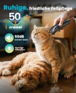 oneisall Безшумна машинка за подстригване на кучета и котки, IPX7 - Черен - Image 4