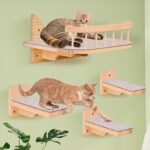 Catit стенен рафт за котки с хамаци и 3 стъпала - естествен цвят, 52 x 36 см - Image 6