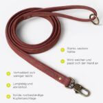 Peluvio Regent кожен повод за куче 1,7 м, размер L, 2,5 см широк - Image 7
