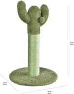 Amazon Basics Котешка катерушка с драскалка, кактус, 1 стълб, 65 см, зелено - Image 5