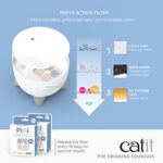 Catit PIXI фонтан за котки с тристепенна филтрация, бял, 2 л - Image 3