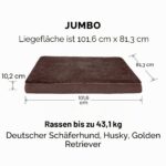 Furhaven Легло за кучета с фротей и велур, машинно пране, еспресо, Jumbo - Image 3
