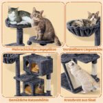 Yaheetech котешка катерушка с драскалка и кошница - Image 5