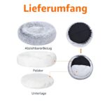Amazon Basics Легло за кучета, Донат, Изкуствена вълна, 91 см, Сиво - Image 3