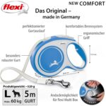 flexi Comfort Plus автоматичен повод за кучета, 5 м, синьо - Image 2