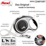 flexi Comfort Plus автоматичен повод за кучета, 8 м, синьо - Image 2