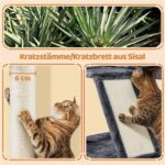 Yaheetech котешка катерушка с драскалка и кошница - Image 8