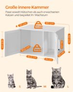 Feandrea Котешка къща, шкаф за котешка тоалетна с врати тип хамбар - Image 5