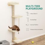 YITAHOME стенен комплект за катерене за котки, 7 части - Image 6