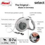 flexi Select M автоматичен повод за кучета, 0-7 м, сив - Image 5