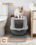 Feandrea затворена котешка тоалетна XXL с лопатка - Image 2