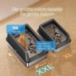 Zarler XXL тоалетна за котки от неръждаема стомана 70,6×50,8×32,8 см - Image 2