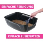 Ferplast Отворена котешка тоалетна XXL, черна, 67×49×24 см - Image 4