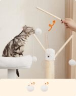 Feandrea Котешка катерушка с шкаф за котешка тоалетна, 140 см, възглавничка, която може да се пере - Image 7