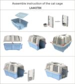 Lanco – Транспортна кутия за малки кучета и котки 47x31x32 см бяла и синя - Image 6