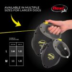 Flexi USA Giant Neon автоматичен лентов повод за кучета, 7,9 м, черен - Image 6