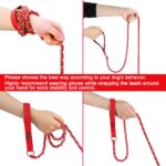 Homimp Повод за кучета с верига, 1,8 м, червен, устойчив на хапане - Image 6