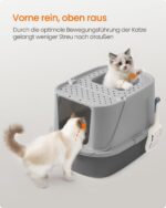 Feandrea затворена котешка тоалетна XXL с лопатка - Image 6