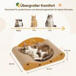 Gimars картонена драскалка и лежанка за котки във формата на диван - Image 4