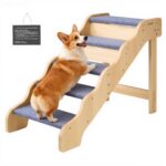 VEVOR стълба за кучета 910x430x630 mm, 5 стъпки, дървена