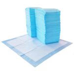 Amazon Basics Памучни пелени за кучета, 100 броя, 56 x 56 см, Сини/Бели