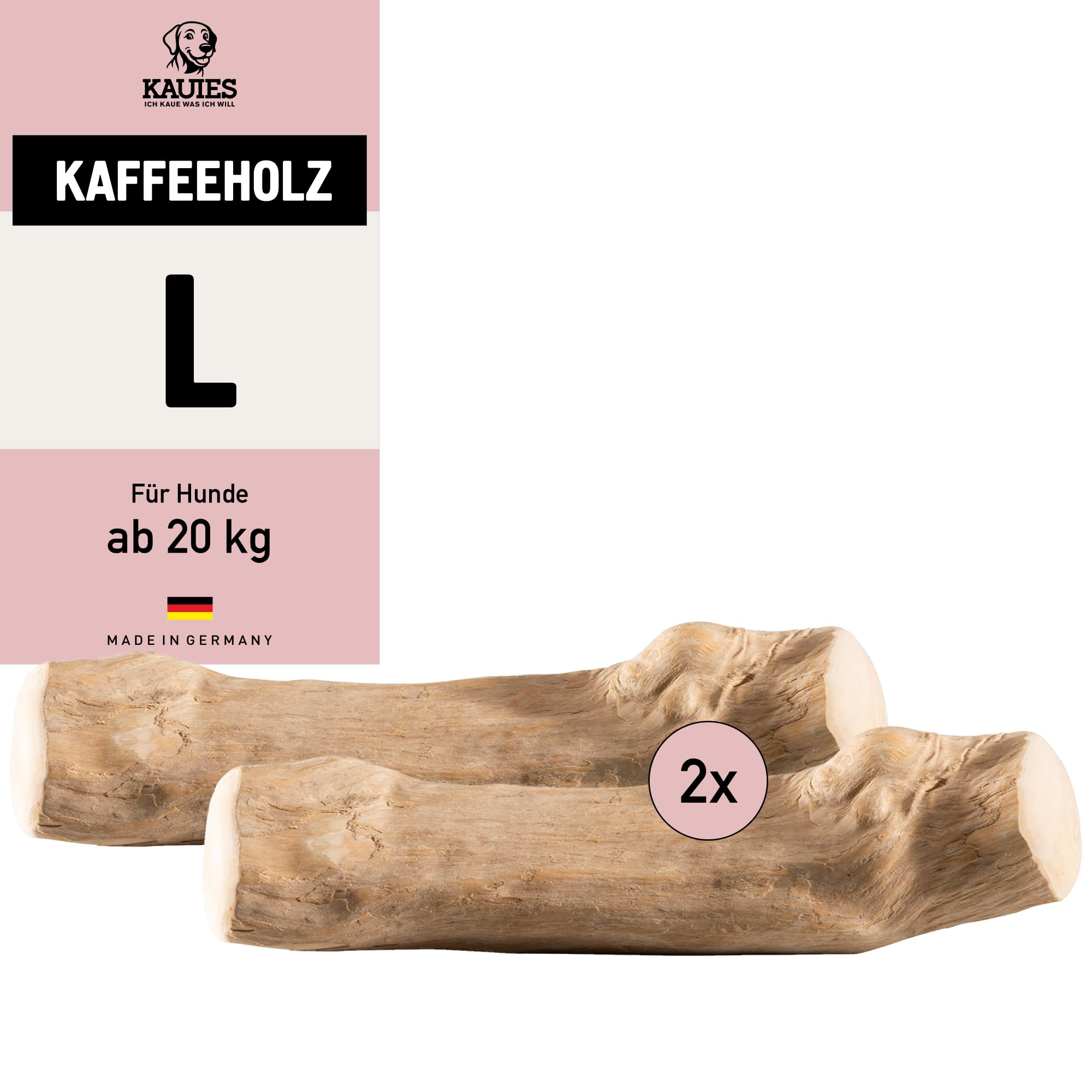 71svsr-DBPL.jpg Kauies Играчка за дъвчене от дървесина на кафеено дърво, L, 2 броя - Image 1