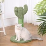 Amazon Basics Котешка катерушка с драскалка, кактус, 1 стълб, 65 см, зелено - Image 6