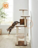 Feandrea котешка катерушка с къщичка и стълбове за драскане - Image 9