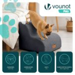 VOUNOT® Стълба за кучета и котки 2 стъпки, сива, ръбове против подхлъзване - Image 2