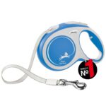 flexi Comfort Plus автоматичен повод за кучета, 5 м, синьо