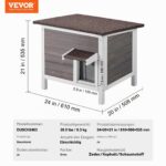 VEVOR дървена къщичка за котки за външна употреба - Image 7