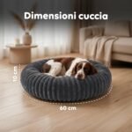 Wintem - Легло за кучета Donut, анти-стрес, тъмносиво, Ø 60 см - Image 7