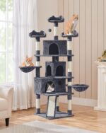 Yaheetech Котешка катерушка 194 см с 9 стълба тъмносив - Image 2